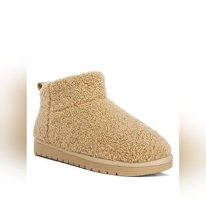 Cozy Fleece Tan Ankle Booties